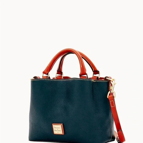 Dooney & Bourke Dark Green and Tan Satchel - Picture 1 of 8